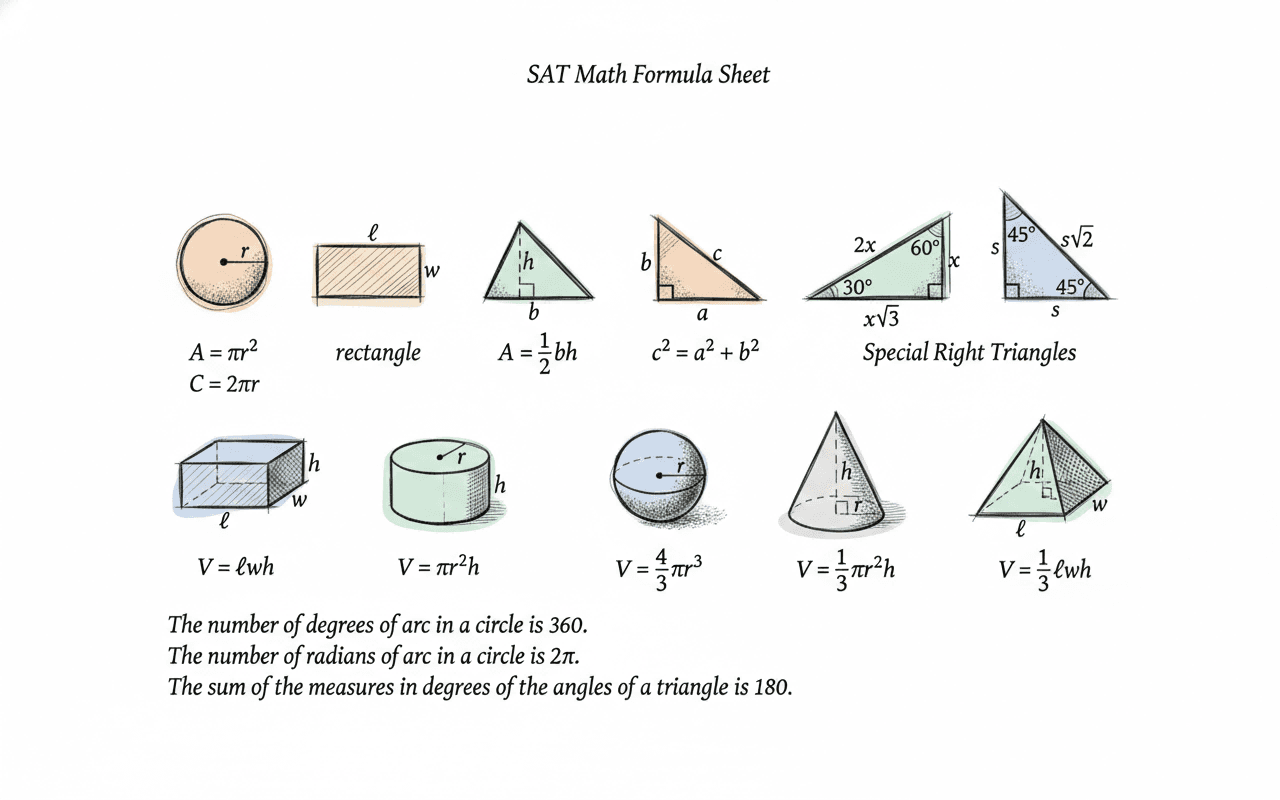 SAT Official Reference Sheet