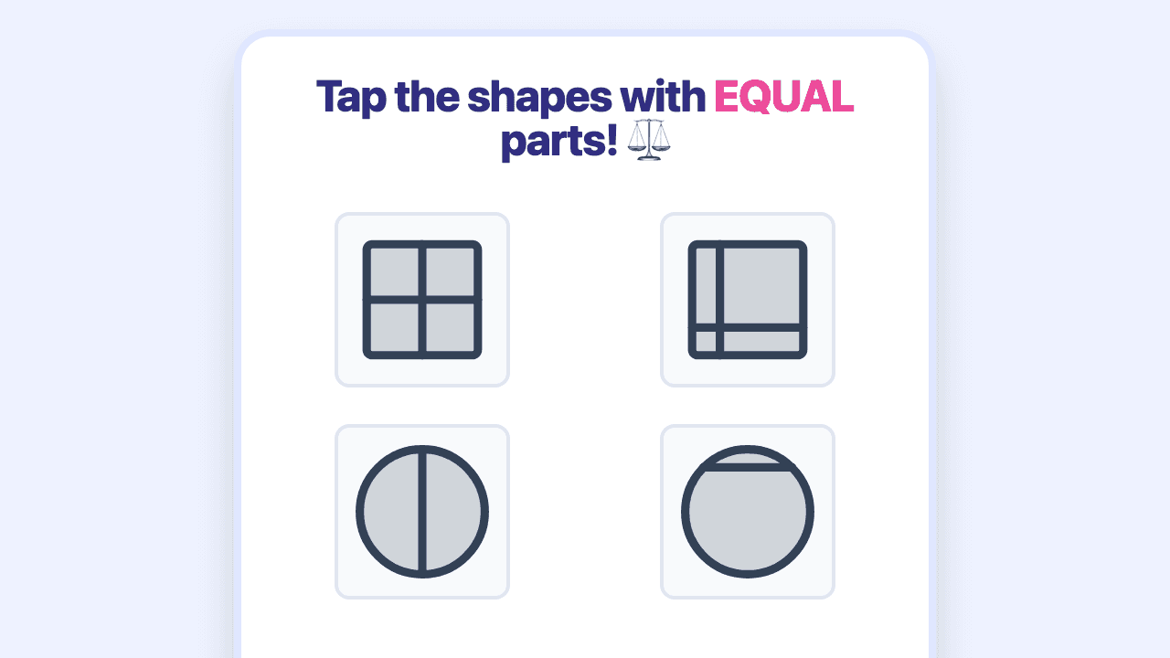 Equal Parts and Naming Fractions