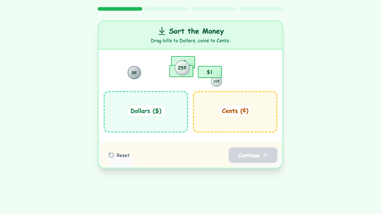 Dollars and Cents with Bills