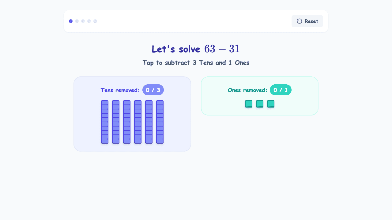 Two-Digit Subtraction Without Regrouping