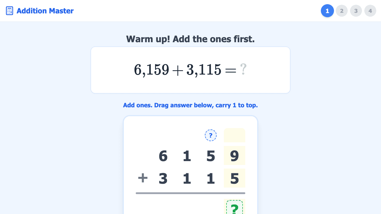 4- and 5-Digit Addition