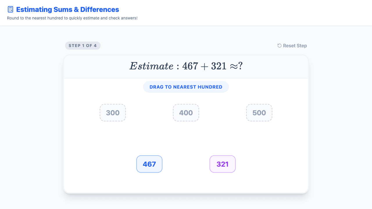 Estimating Sums and Differences