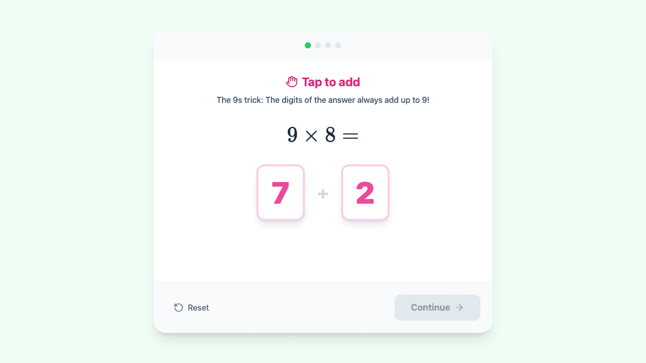 Multiplication Facts: 7, 8, and 9