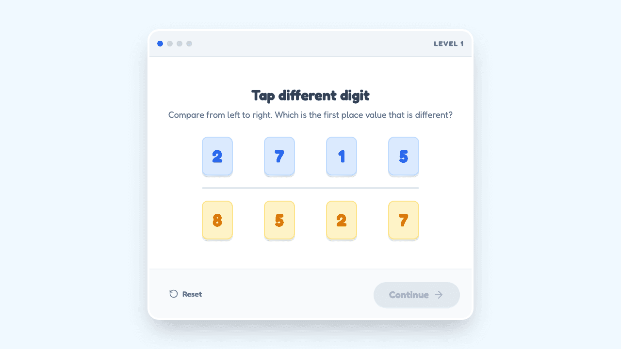 Comparing and Ordering Large Numbers