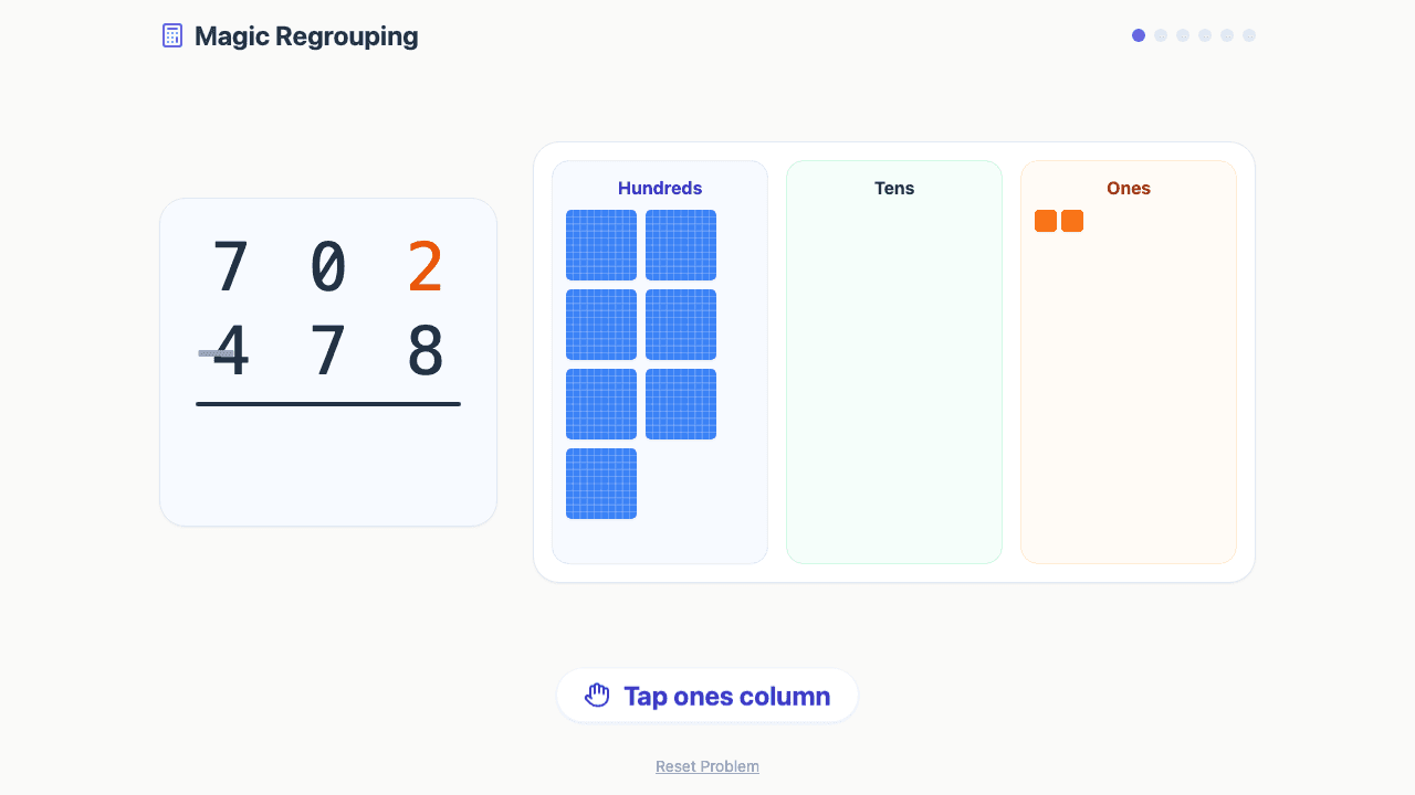 Subtraction Within 1,000 with Regrouping