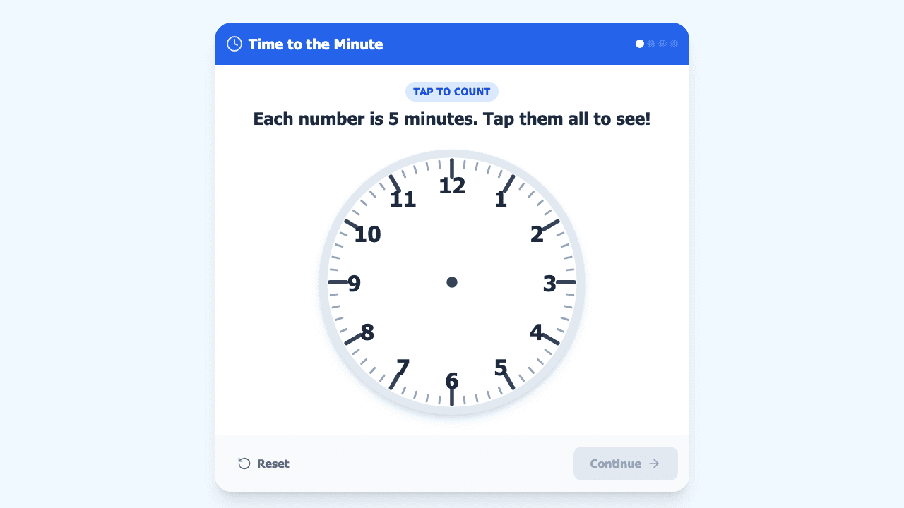 Telling Time to the Minute