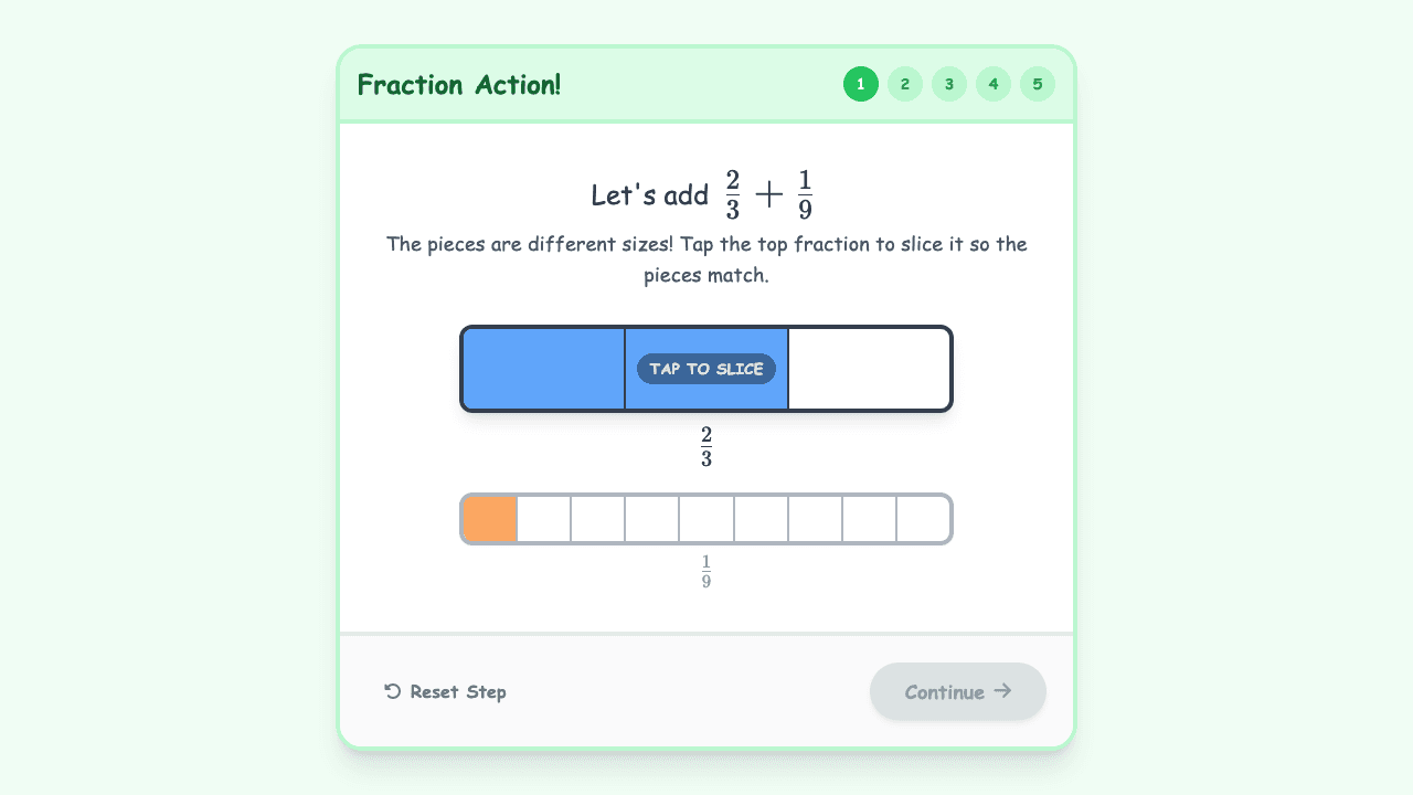 Adding Fractions with Related Denominators