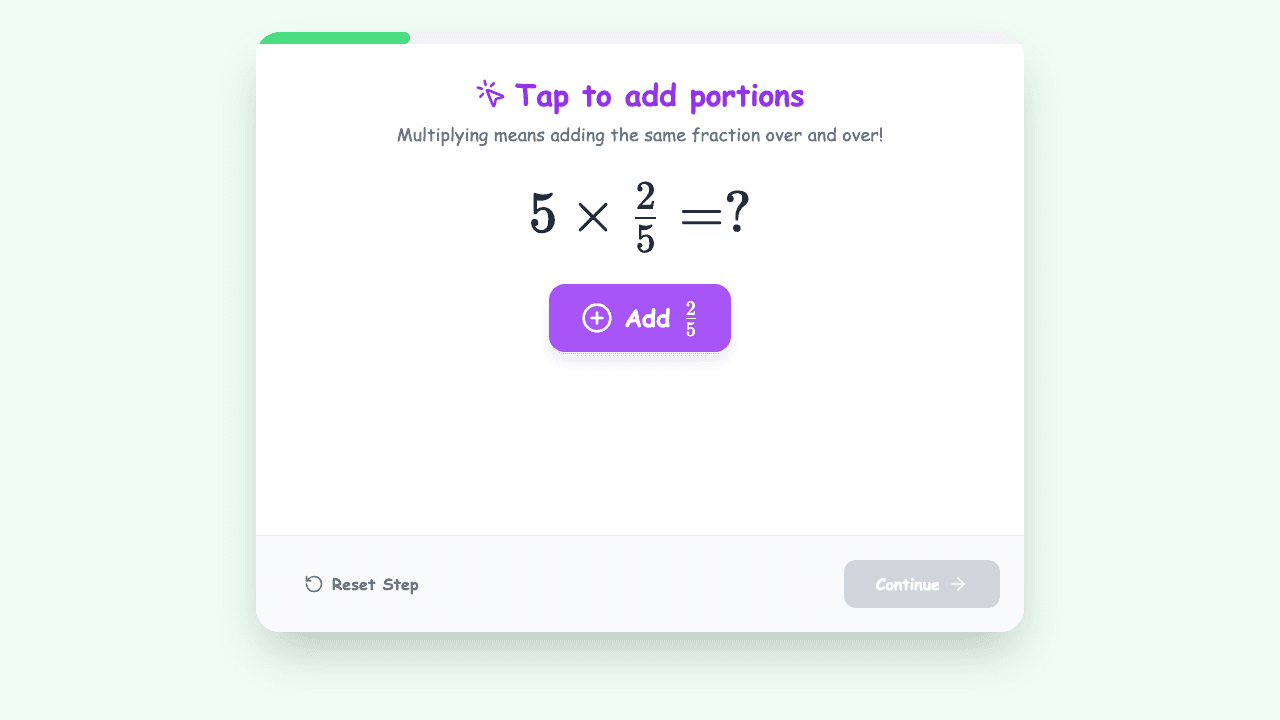 Multiplying Fractions by Whole Numbers