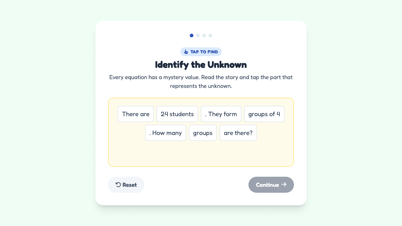 One-Step Equation Word Problems