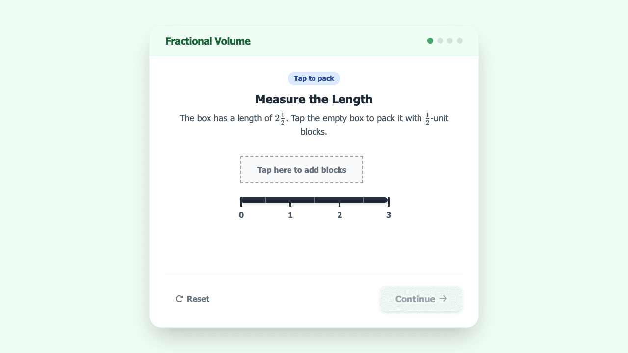 Volume with Fractional Edges