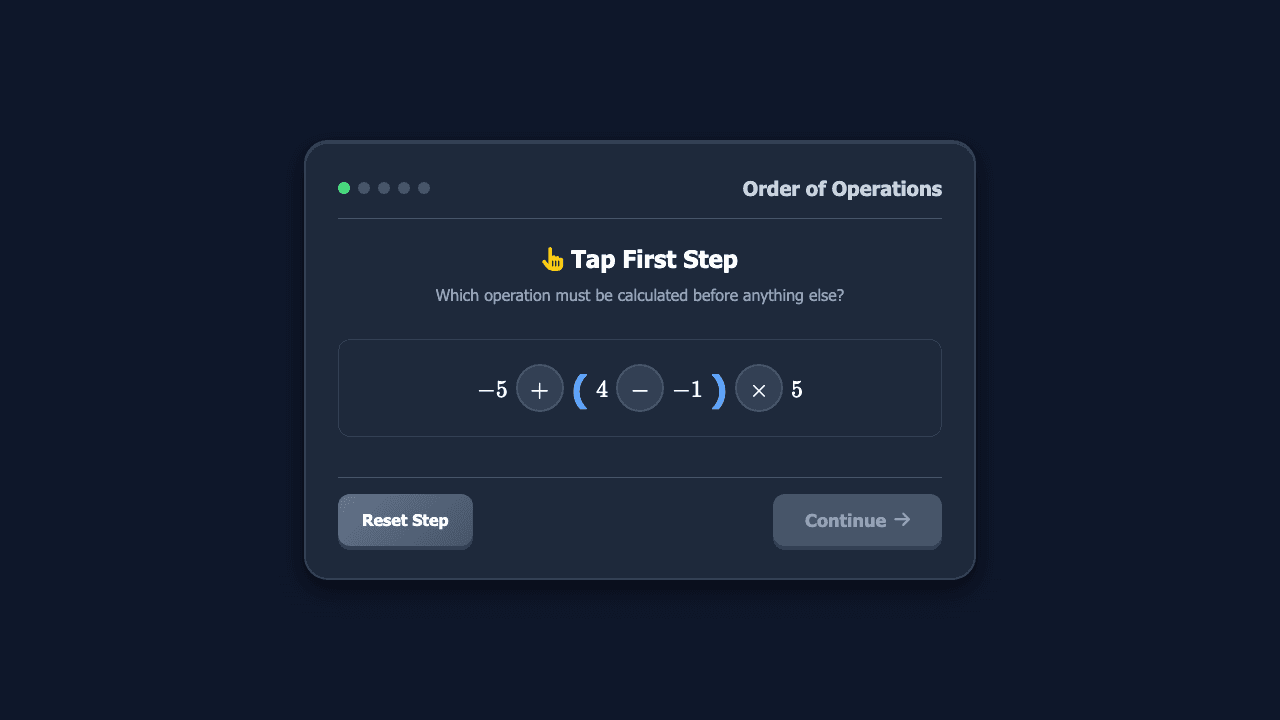 Order of Operations with Rational Numbers