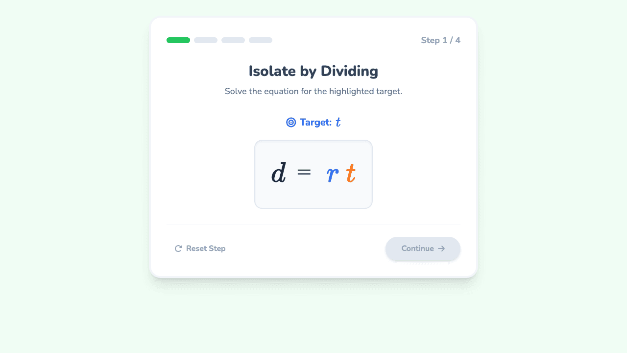 Literal Equations and Formulas