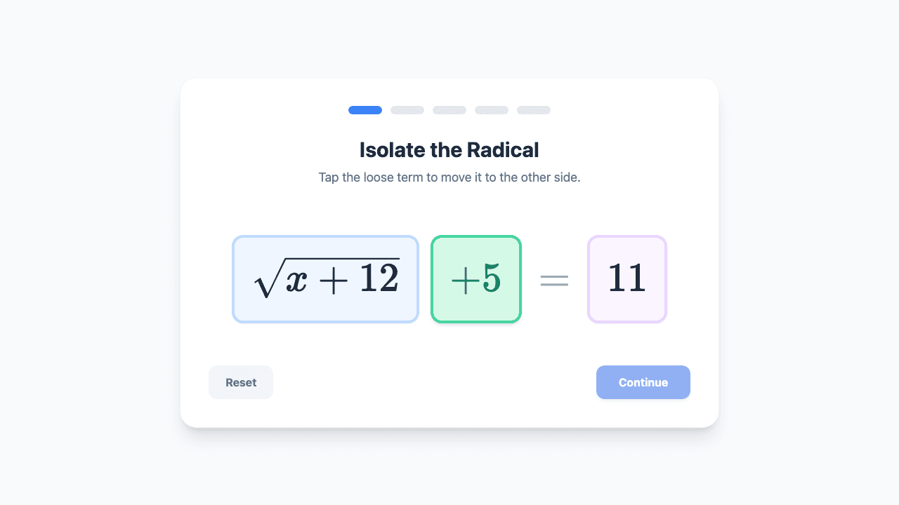 Basic Radical Equations