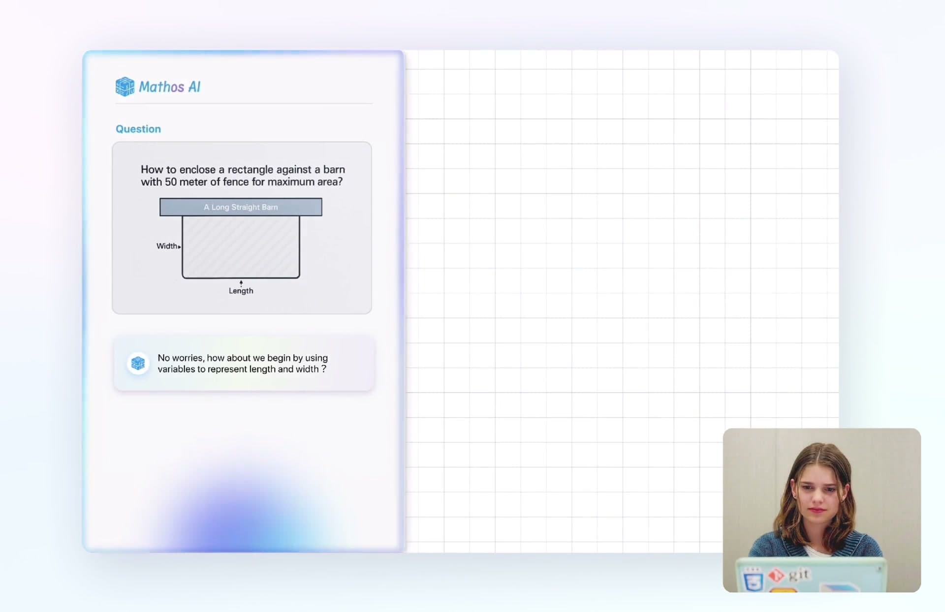 Mathos AI product intro poster